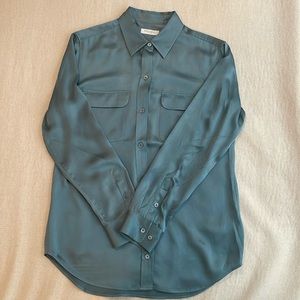 Equipment silk blouse in teal size M